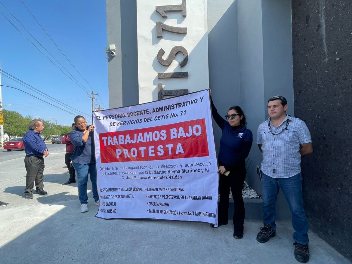 Trabajan bajo protesta maestros del CETIS 71