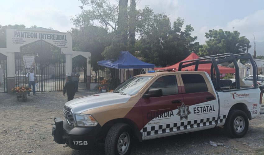 IMPLEMENTA GUARDIA ESTATAL OPERATIVO DE SEGURIDAD EN PANTEONES