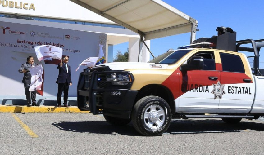 CON EQUIPAMIENTO DE PARQUE VEHICULAR A LA GUARDIA ESTATAL, TAMAULIPAS SE FORTALECE EN MATERIA DE SEGURIDAD.
