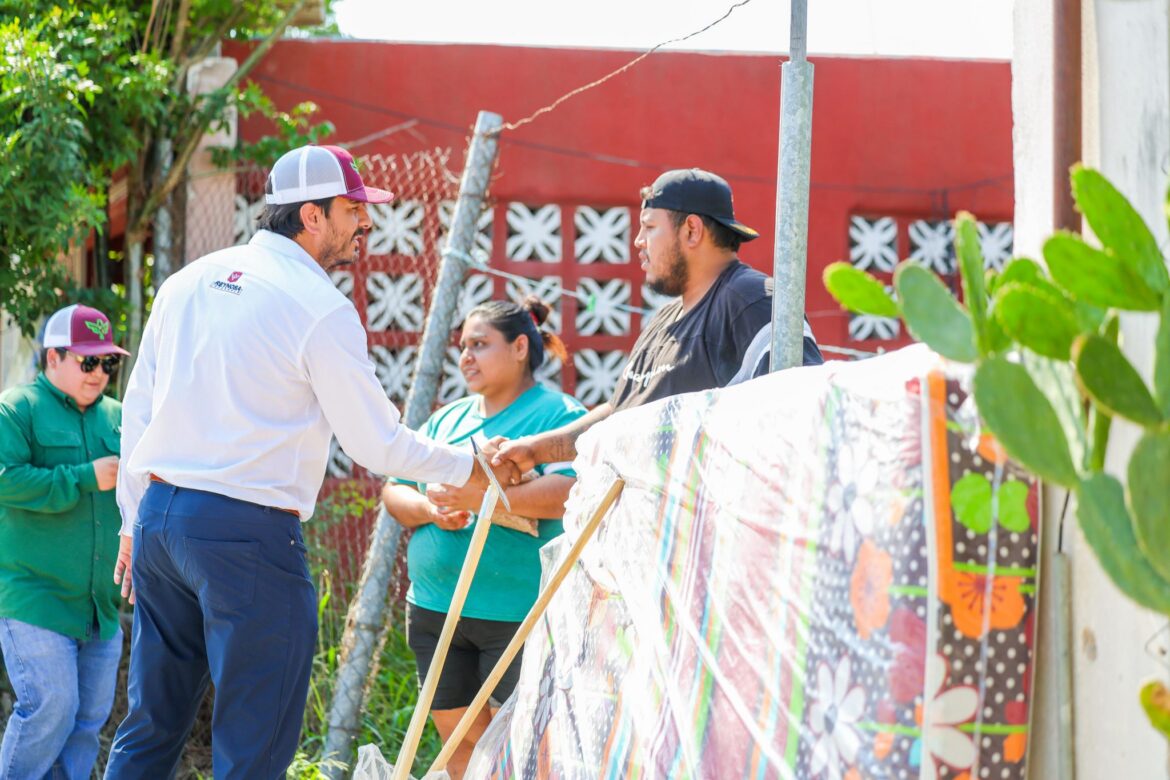 Aplicó Carlos Peña Ortiz programa de apoyo emergente en colonia 16 de Septiembre.