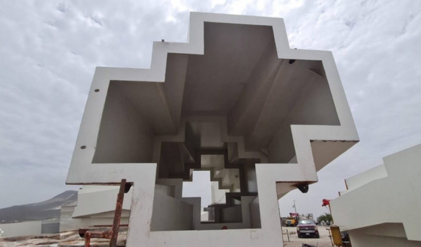 RESCATAN ITAVU PROYECTO OLVIDADO; LEVANTAN CRUZ MONUMENTAL EN TULA.