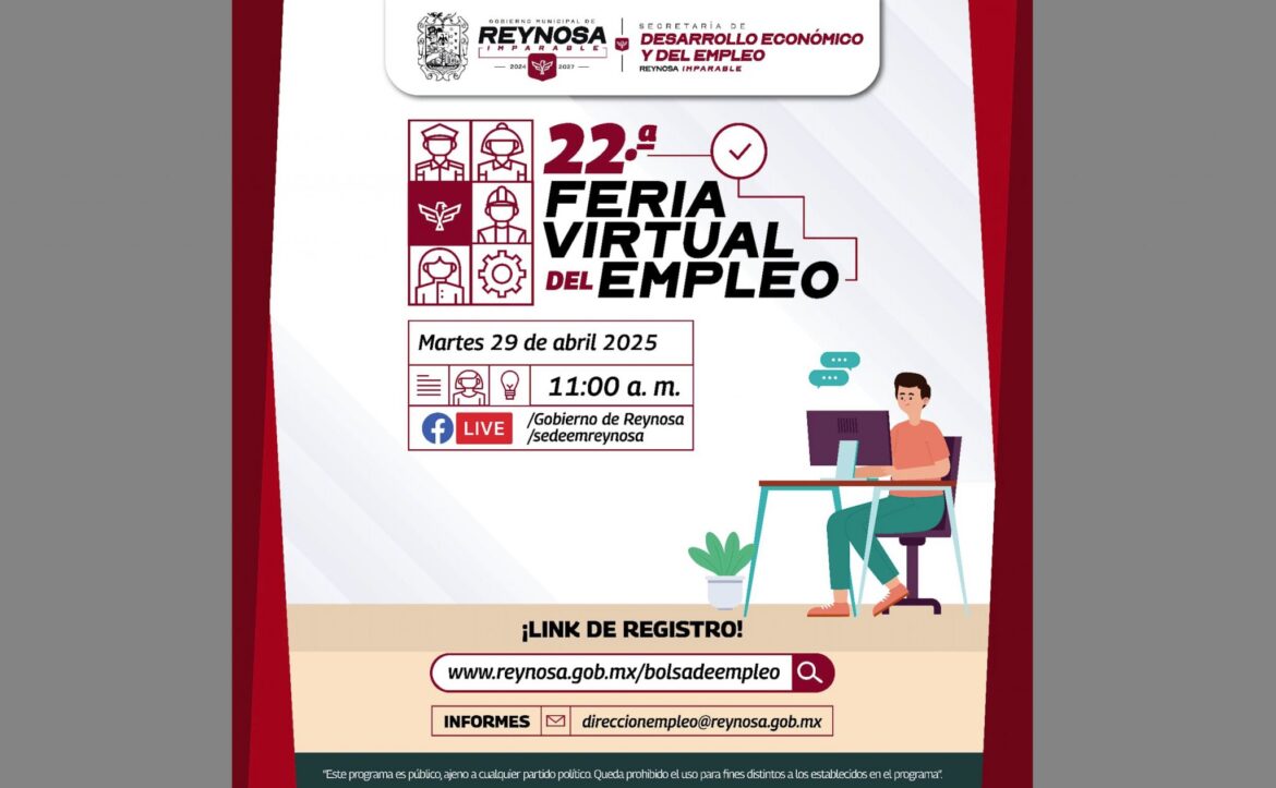 Promueve Alcalde Carlos Peña Ortiz Feria Virtual de Empleo.