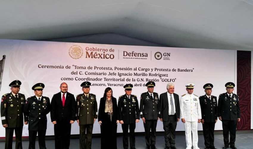 ASISTE SECRETARIO GENERAL DE GOBIERNO A CEREMONIA DE TOMA DE PROTESTA DEL COORDINADOR TERRITORIAL DE LA GUARDIA NACIONAL EN LA REGIÓN GOLFO.