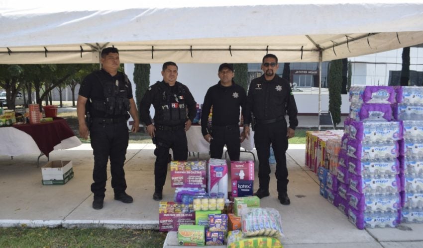 DELEGACIONES Y COORDINACIONES DE LA GUARDIA ESTATAL SE SUMAN CON DONATIVO PARA POBLACIÓN AFECTADA POR INUNDACIONES.