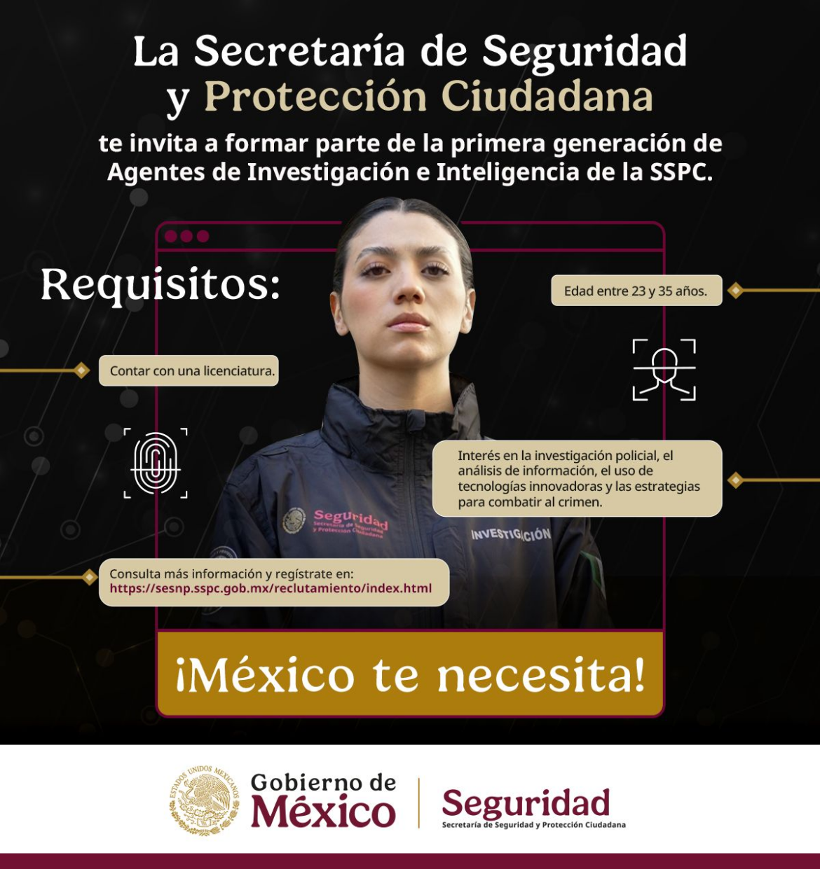 SSPC LANZA CONVOCATORIA PARA FORMAR AGENTES DE INVESTIGACIÓN E INTELIGENCIA QUE FORTALECERÁN LA SEGURIDAD DEL PAÍS.