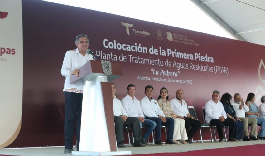 TENDRÁ ALTAMIRA NUEVA PLANTA TRATADORA DE AGUAS RESIDUALES; AMÉRICO PONE PRIMERA PIEDRA.