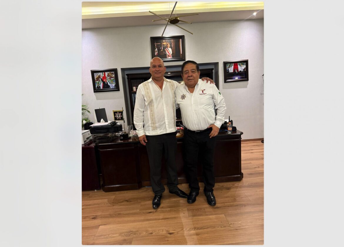 Afinan estrategias de seguridad Gobiernos de Américo Villarreal Anaya y Carlos Peña Ortiz.