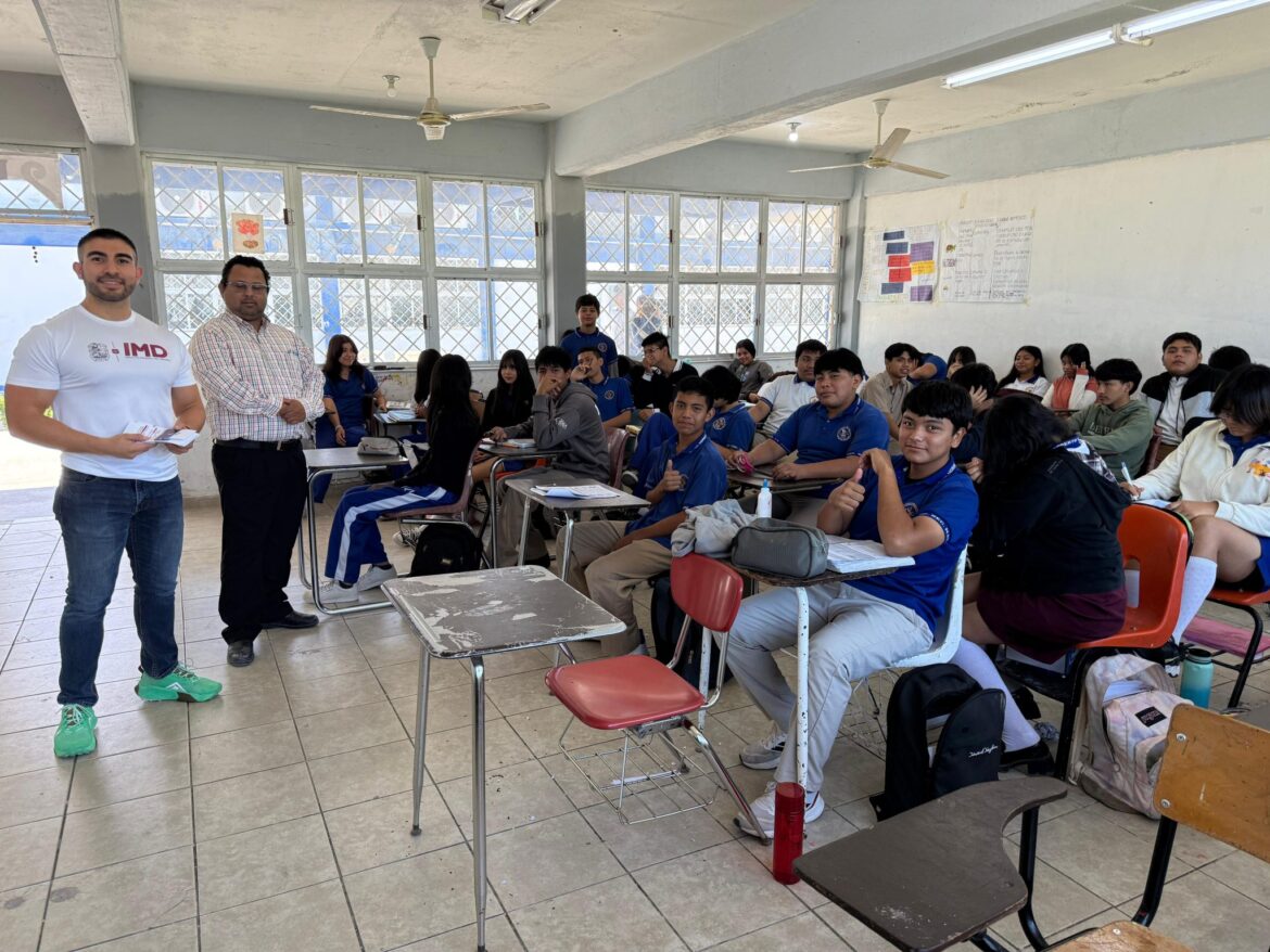 Lleva Gobierno de Reynosa plática motivacional del deporte a escuelas.