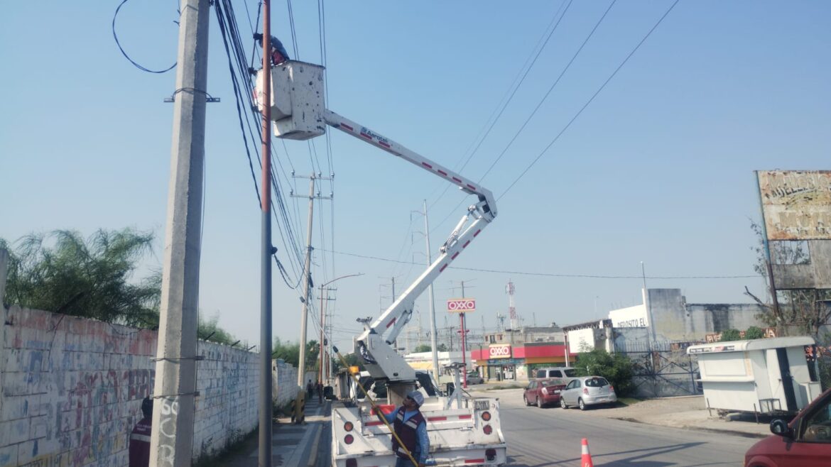 Mejora Gobierno de Carlos Peña Ortiz alumbrado público en Reynosa.