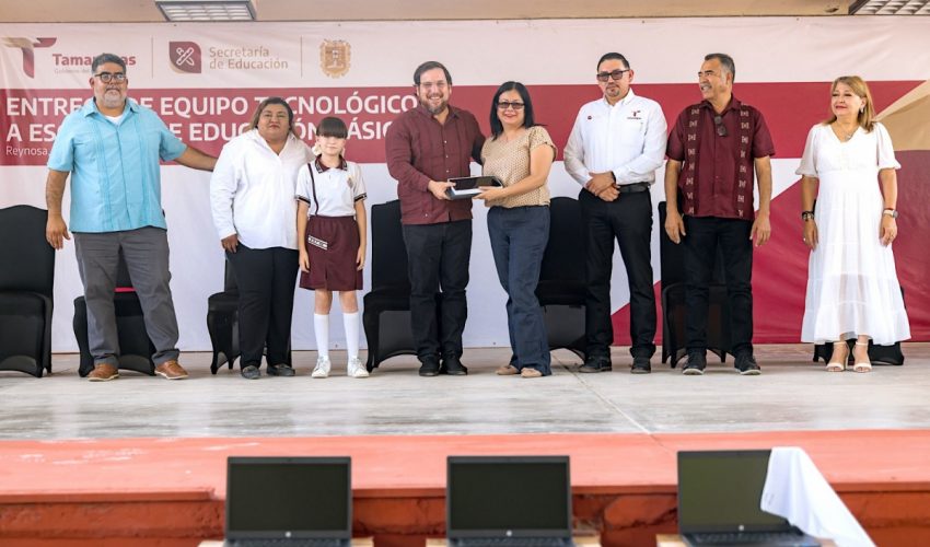 ENTREGA SET EQUIPO TECNOLÓGICO A PRIMARIAS Y TELESECUNDARIAS EN REYNOSA.