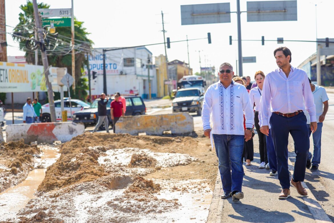 Supervisó Carlos Peña Ortiz obra de pavimentación en Carretera Río Bravo-Reynosa.