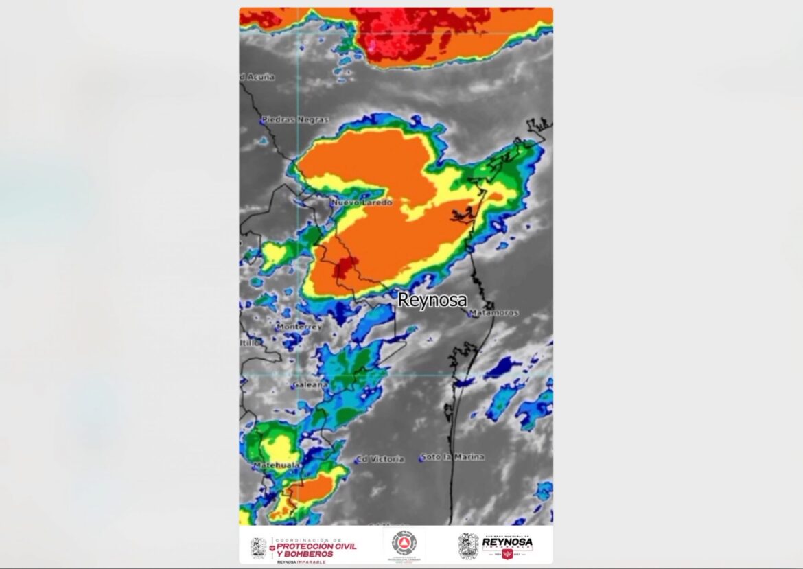 Avisa PCyB lluvias probables para Reynosa durante esta noche.