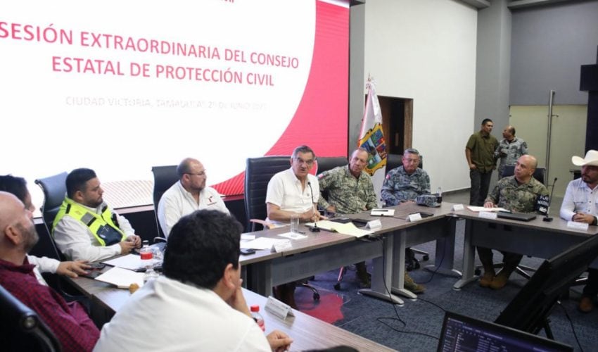 ORDENA GOBERNADOR AMÉRICO VILLARREAL REFORZAR ACCIONES PREVENTIVAS ANTE TORMENTA BARRY; SE ESPERAN FUERTES LLUVIAS.