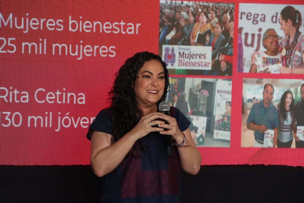 Olga Sosa confía en revertir impuesto para gravar remesas, sostiene en Asamblea Informativa en Gómez Farías.