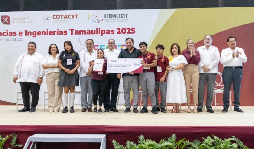 RECONOCEN A JÓVENES TALENTOS EN LA FERIA DE CIENCIAS E INGENIERÍAS TAMAULIPAS 2025.