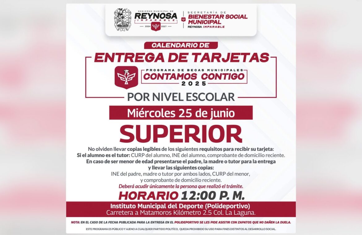 Entregará Carlos Peña Ortiz Tarjetas de Becas Municipales a universitarios