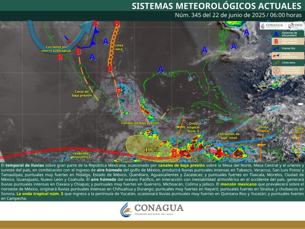 Pronóstico de lluvias moderadas a intensas indica Protección Civil de Reynosa.