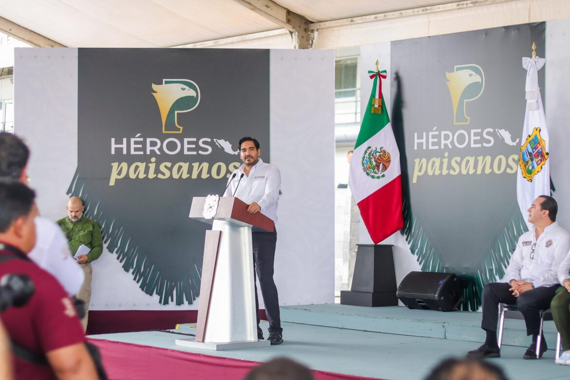 Dan bienvenida a Héroes Paisanos, Alcalde Carlos Peña Ortiz, autoridades estatales y federales