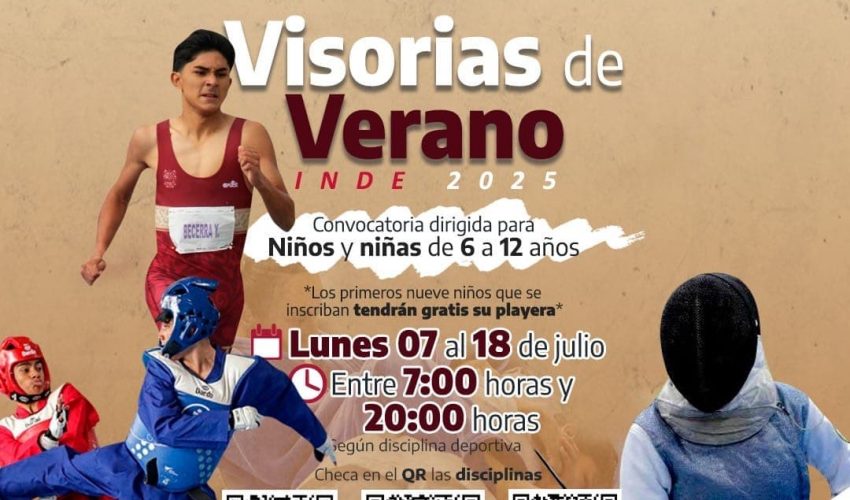 Regresa programa de verano Visorias para Nuevos Talentos INDE.