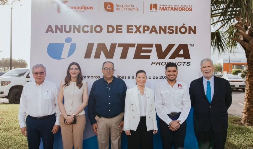 INTEVA ANUNCIA INVERSIÓN DE 150 MDP EN MATAMOROS