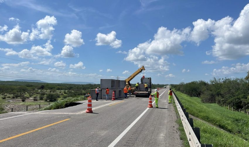 Estima Gobierno del Estado 40 MDP para reparar carreteras dañadas por lluvias.