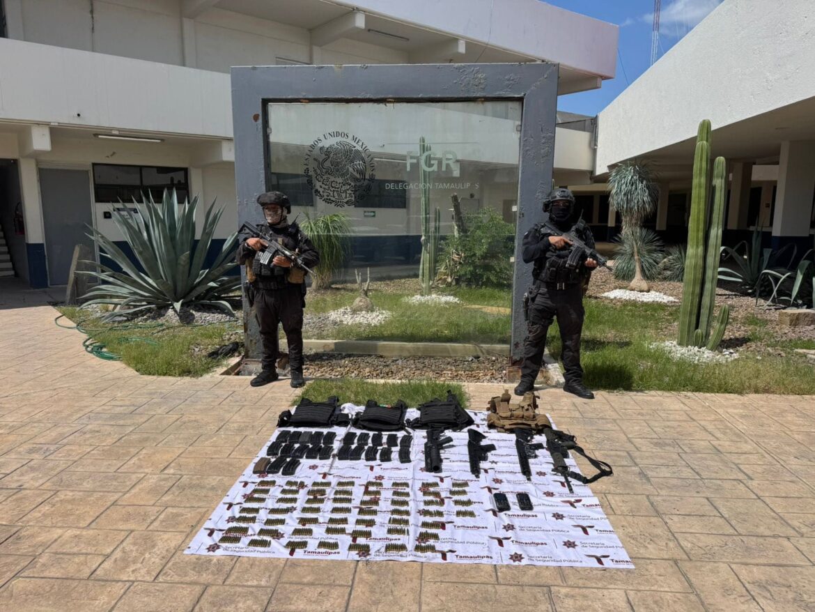 Guardia Estatal repele agresión en Reynosa; aseguran armas y vehículos