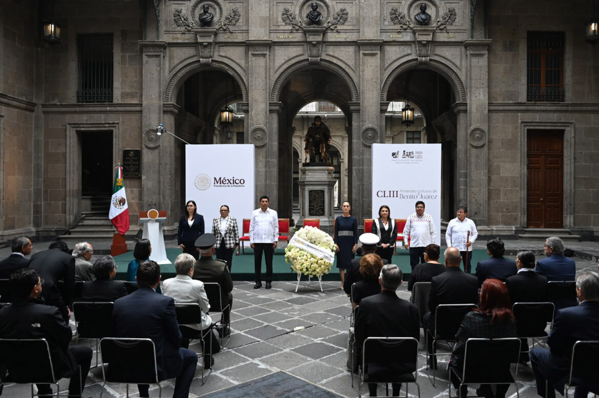 153 Aniversario Luctuoso de Benito Juárez. Palacio Nacional.