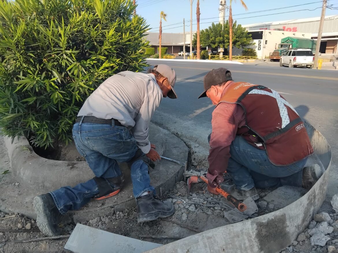 Mejora Gobierno Municipal de Reynosa seguridad vial en colonia Flovigar