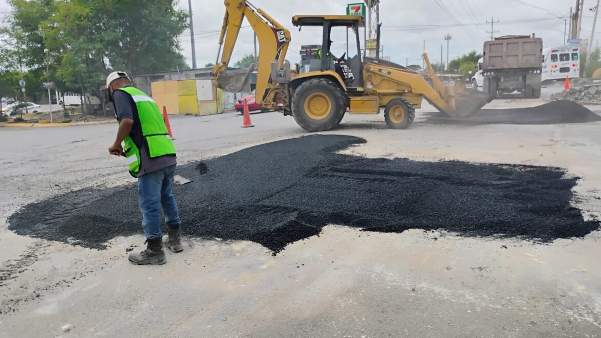 Mejora labor de bacheo del Gobierno de Reynosa la infraestructura vial.