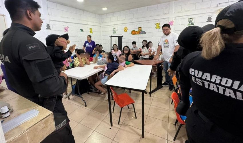 VISITA GUARDIA ESTATAL DE GÉNERO CAMPAMENTO DE VERANO EN ALTAMIRA Y DIALOGA CON NNA.