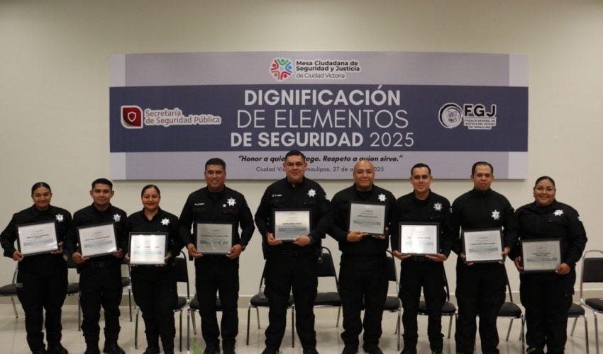 RECONOCE MESA CIUDADANA DE SEGURIDAD Y JUSTICIA DE VICTORIA A ELEMENTOS DE LA GUARDIA ESTATAL