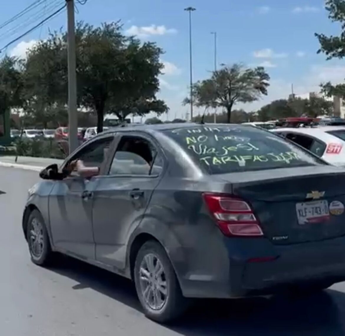 Conductores de Didi protestan en Reynosa por mejores condiciones laborales