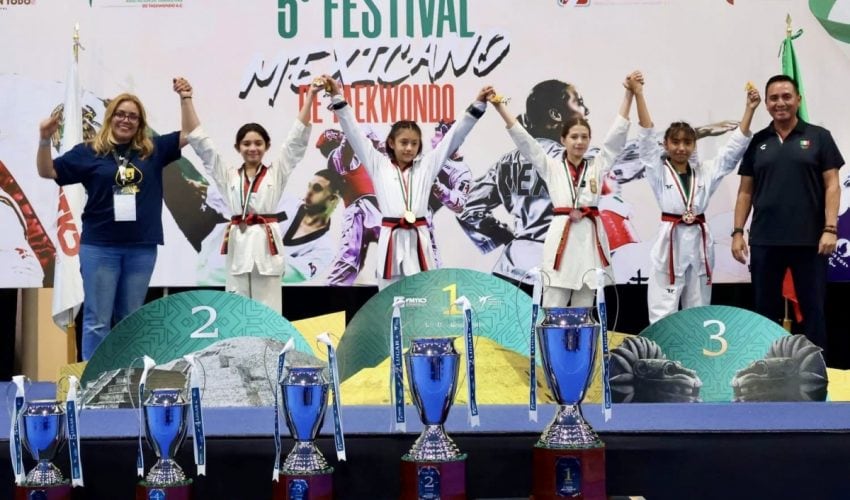 GANA TAMAULIPAS QUINTO LUGAR DEL FESTIVAL NACIONAL DE TAEKWONDO 2025 CELEBRADO EN TAMPICO.