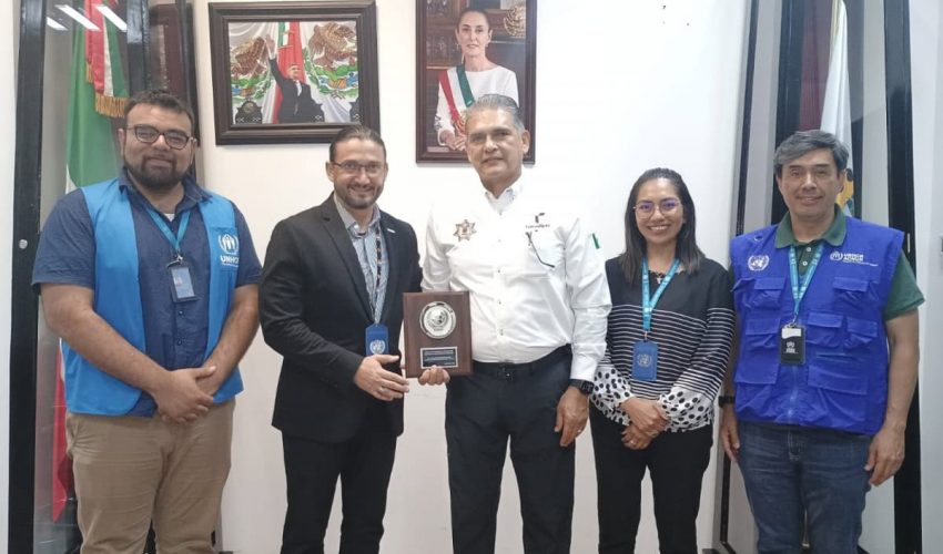 TITULAR DE LA SSPT SE REÚNE CON PERSONAL DEL DEPARTAMENTO DE SEGURIDAD DE LAS NACIONES UNIDAS