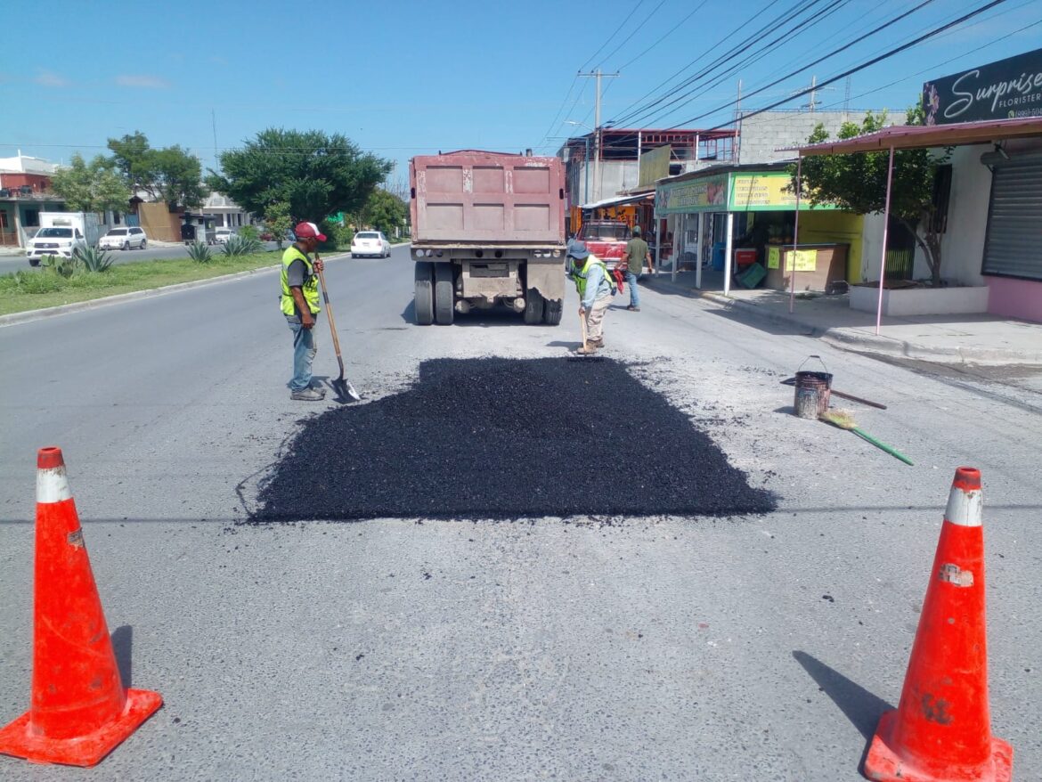 Rehabilitó vialidades la Secretaría de Servicios Públicos en Reynosa