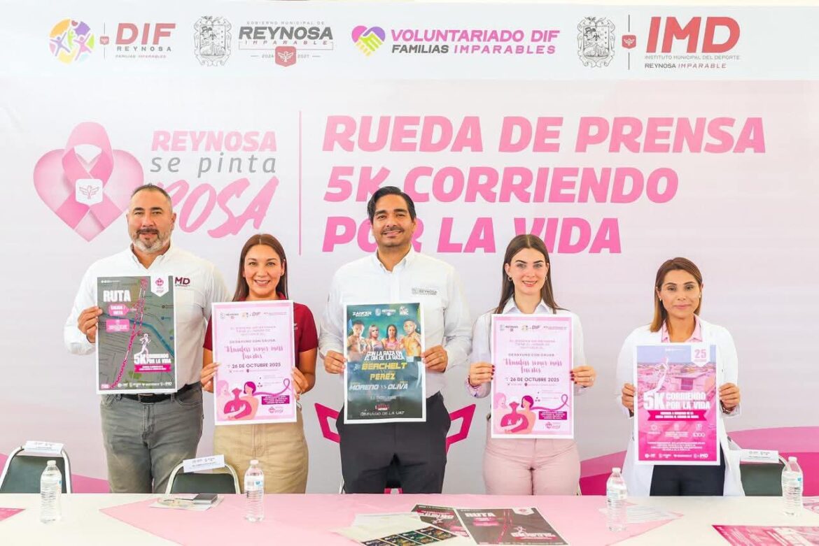Presentó Carlos Peña Ortiz la “5K, Carrera por la Vida’ y el “Desayuno con Causa” del Mes Rosa.