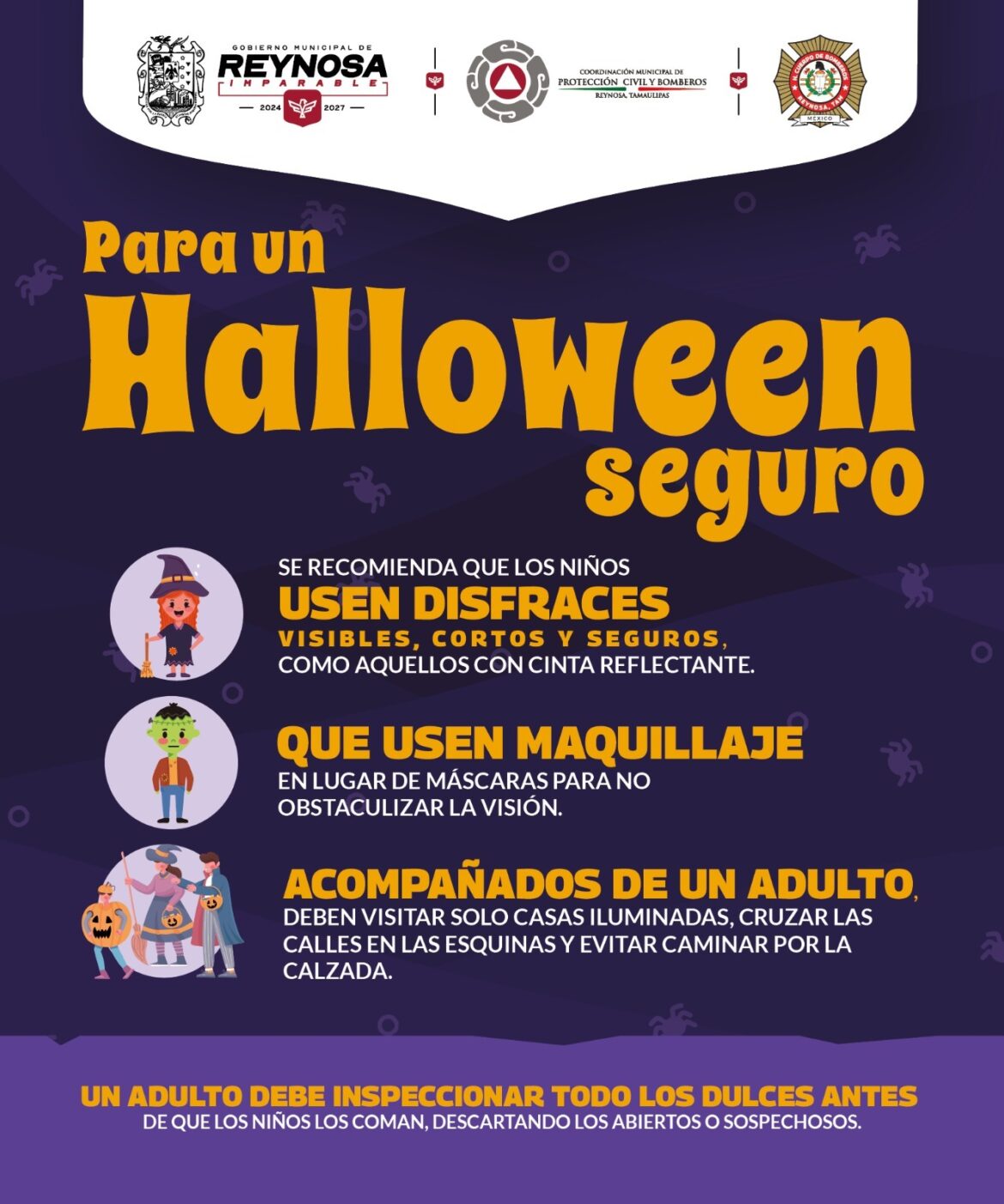 Exhorta Gobierno de Reynosa a cuidar a menores durante celebración de Halloween