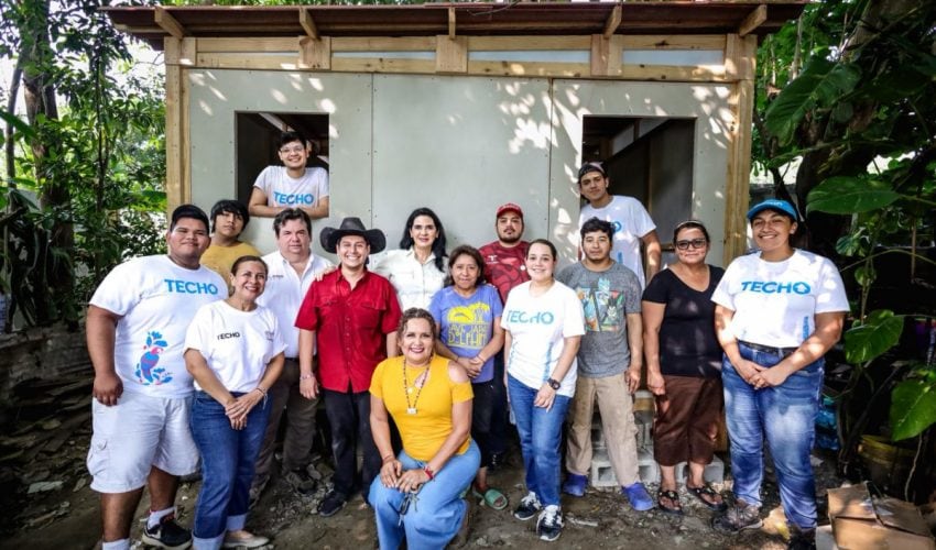 INJUVE Y TECHO México contribuyen al patrimonio de las familias que habitan en sectores vulnerables de Tampico.