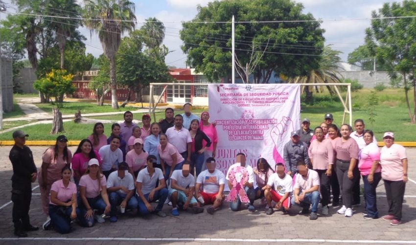 ADOLESCENTES EN CONFLICTO CON LA LEY PENAL CONMEMORAN MES ROSA CON CULTURA Y DEPORTE