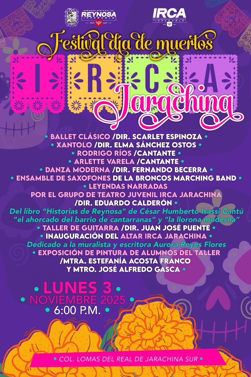 Conmemora Gobierno de Carlos Peña Ortiz el Día de Muertos con emotivo festival.