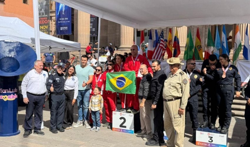 Tamaulipas reconoce el talento y compromiso de policías y bomberos en los XII Juegos Latinoamericanos.