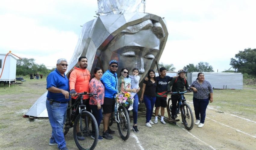 Antes de su inauguración, se incrementan visitas a la Virgen monumental de El Chorrito.