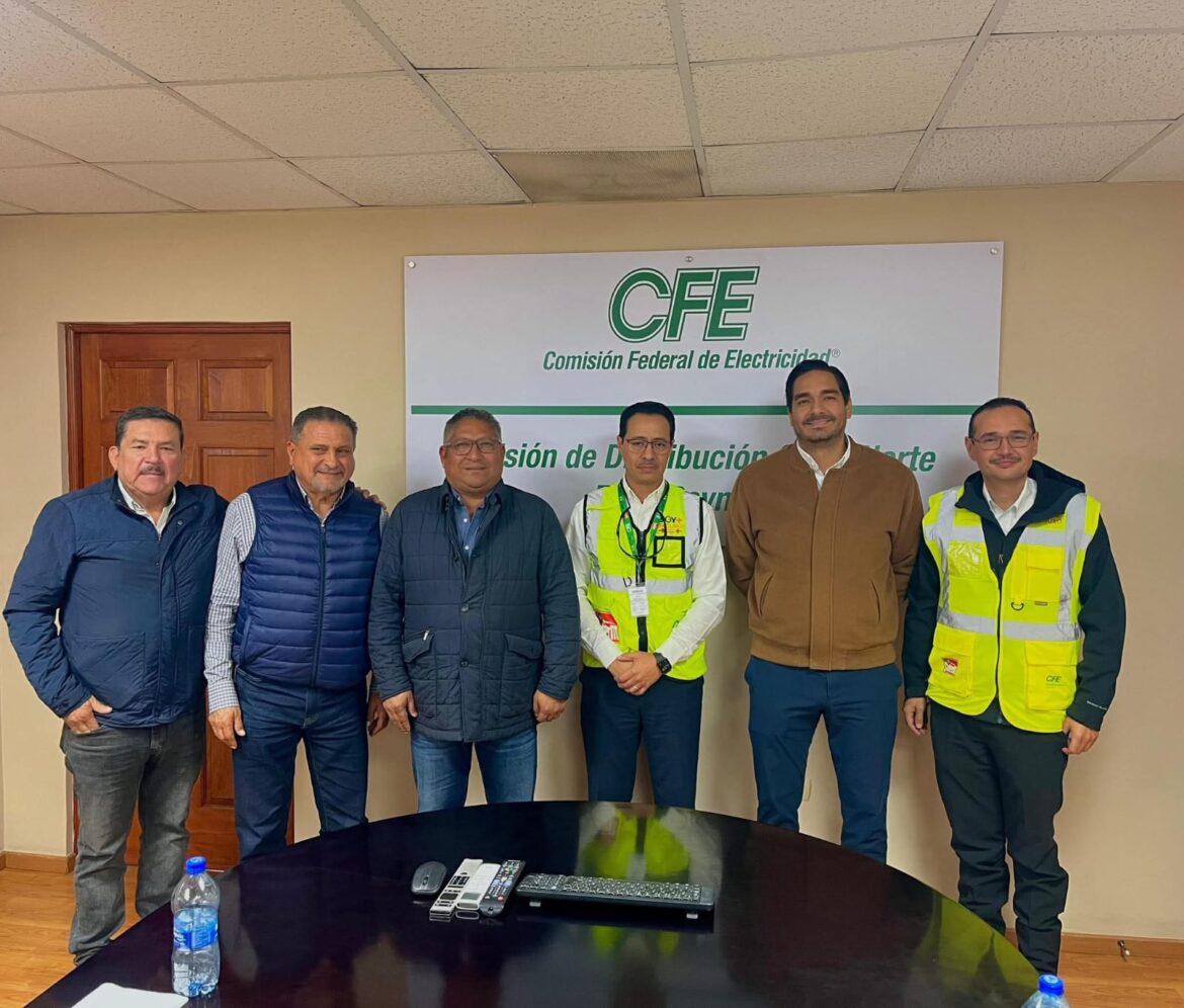 Gestiona Alcalde Carlos Peña Ortiz mejora del servicio de energía eléctrica con la CFE