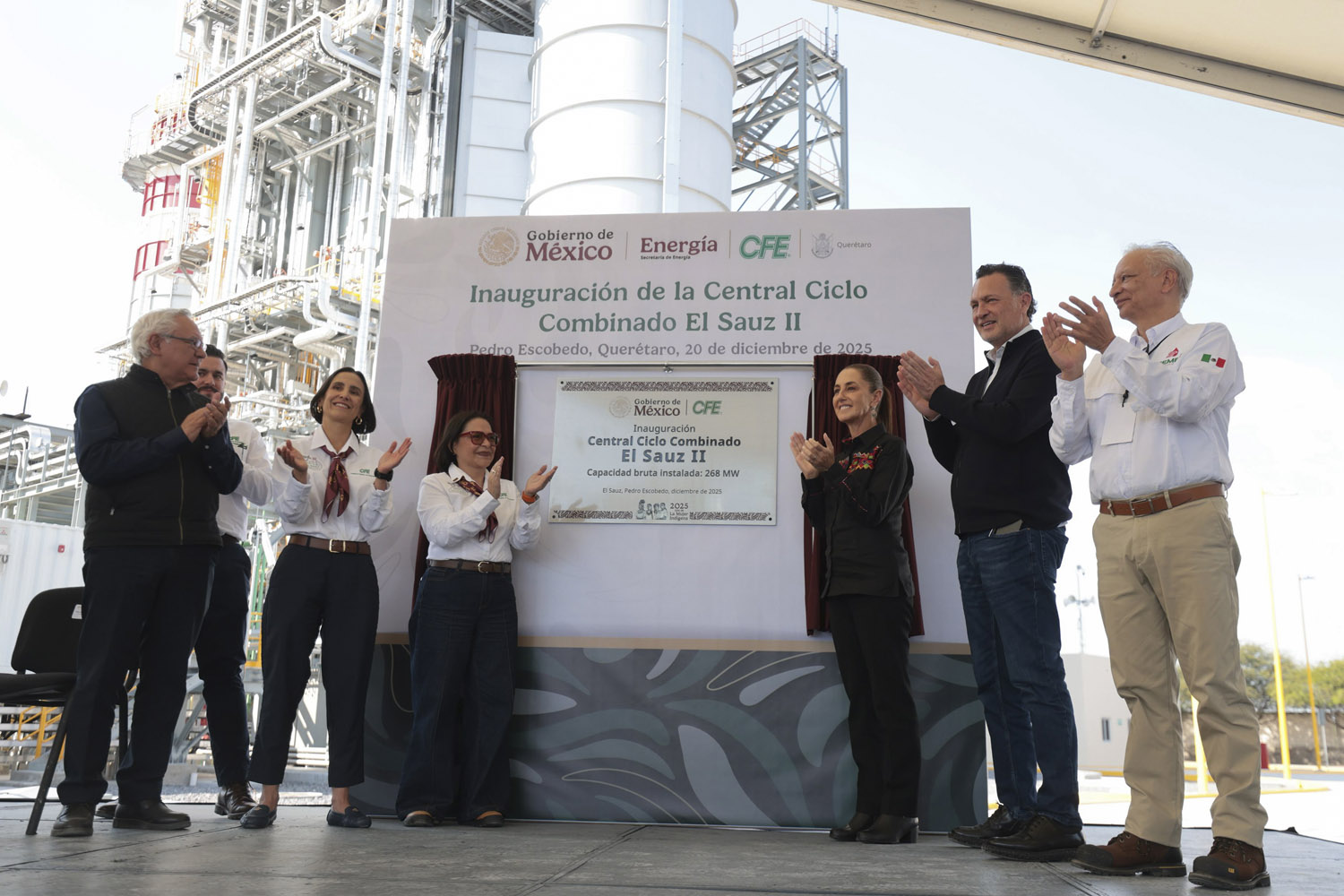 Versión estenográfica. Inauguración: Central de Ciclo Combinado “Josefa Ortiz Téllez Girón”. Pedro Escobedo, Querétaro