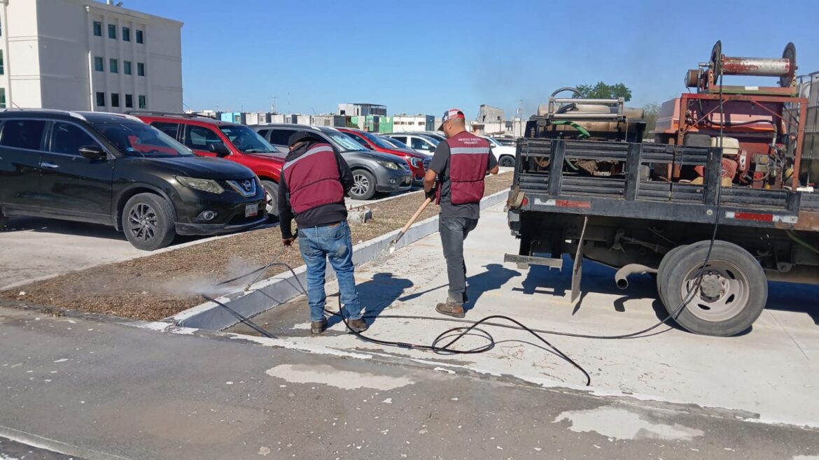 Amplía Gobierno de Reynosa acciones de limpieza y mantenimiento a instituciones.