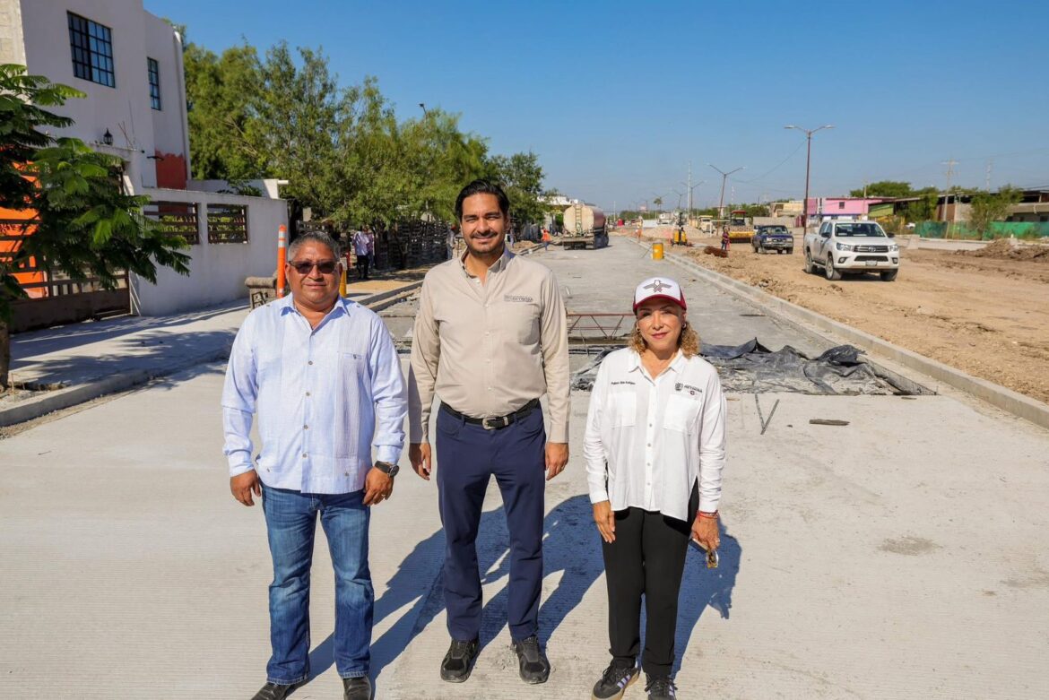 Avanza pavimentación del Gobierno de Carlos Peña Ortiz en la Ernesto Zedillo