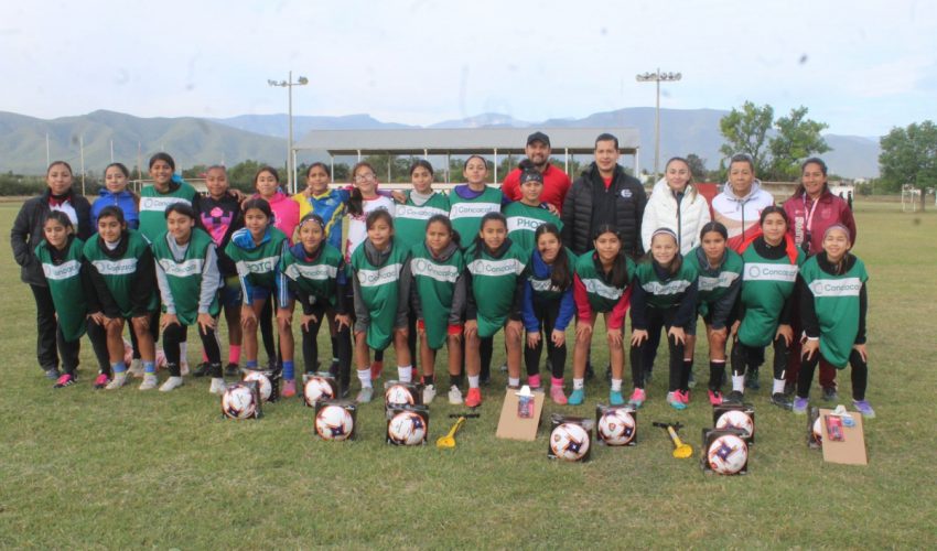 Avanza proceso de preparación de la Selección Tamaulipas Femenil Sub-14; reciben material deportivo por parte del INDE.