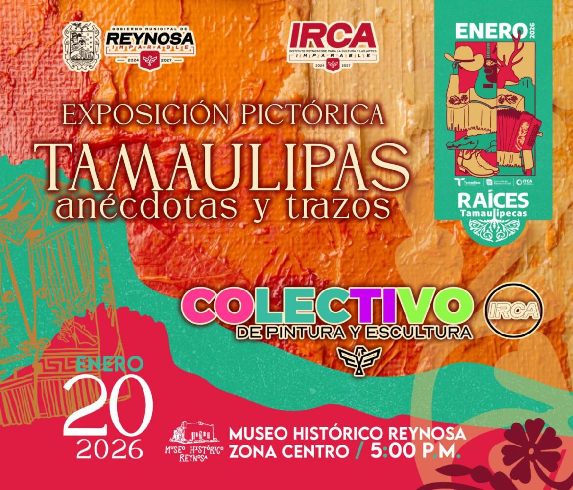 Invita Gobierno de Carlos Peña Ortiz a la exposición “Tamaulipas: anécdotas y trazos”.