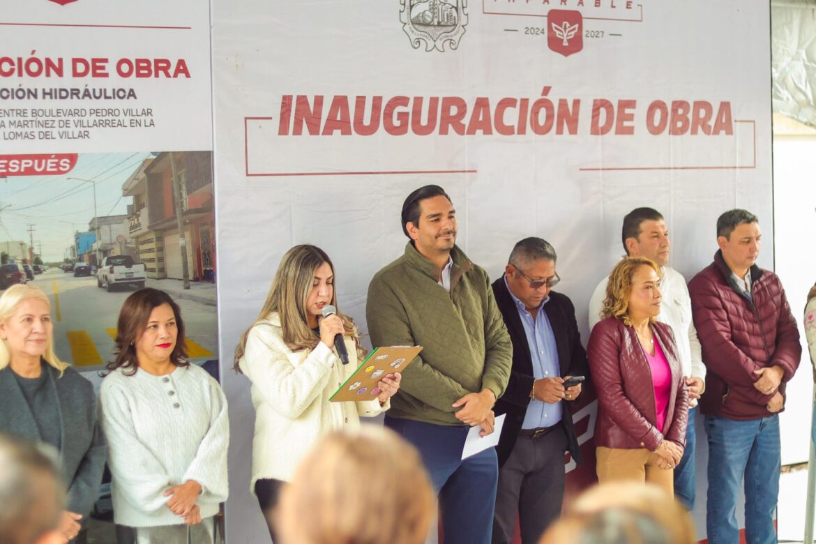 Mejora pavimentación hidráulica la vida de las familias en Lomas del Villar.