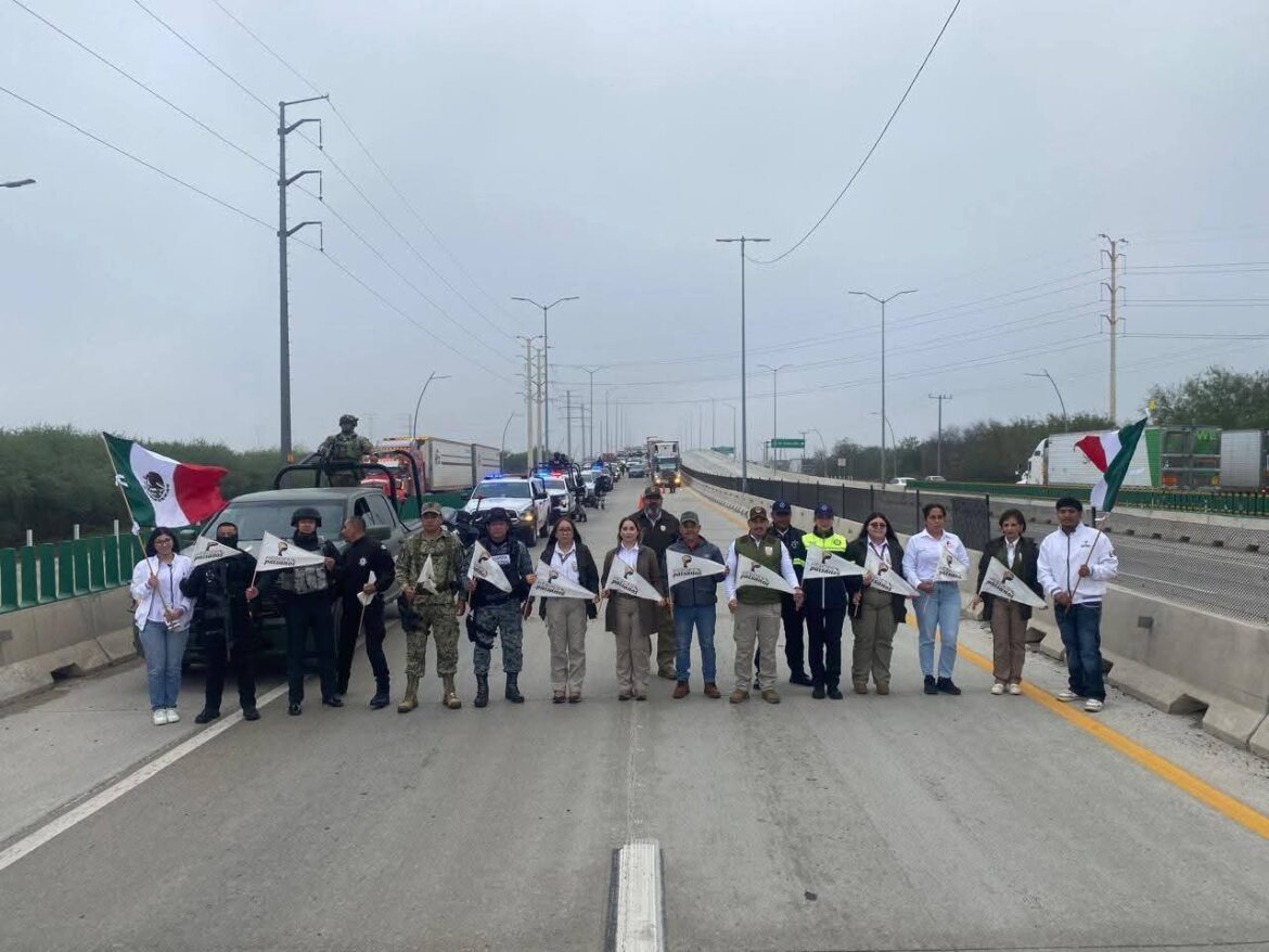 Participó Tránsito y Vialidad de Reynosa en la Caravana “Héroes Paisanos, Invierno 2025”.